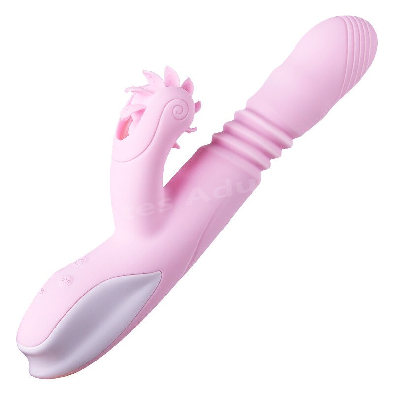 Dildo Vibrator Heating Telescopic Rabbit G spot Clitoris Stimulator Female Masturbation