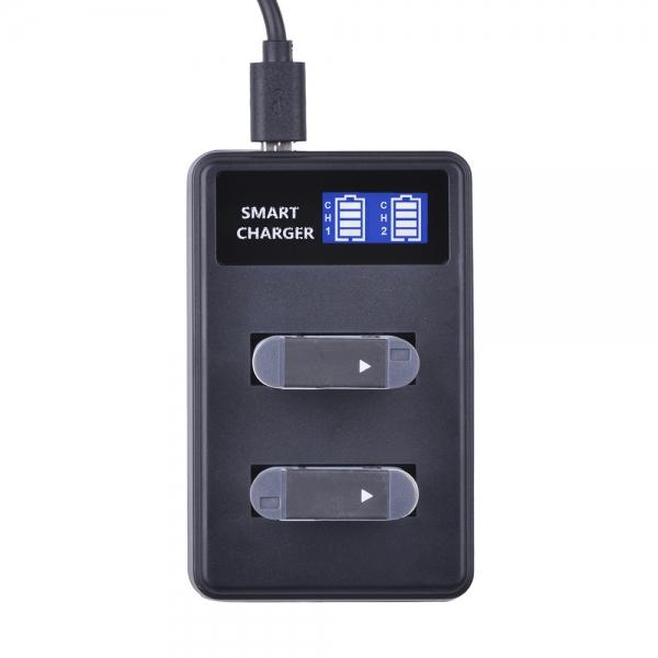 Dual Charger Smart LCD Display USB Dual Charger for Sony NP-BX1 Charger Smart Charging Protection Easy to Carry