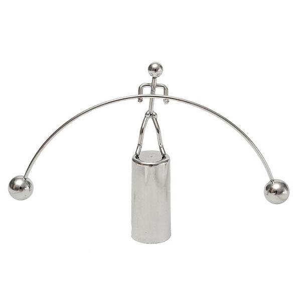 Dynamic Balancing Pendulum Weightlifting Iron Man Educational Toy Silver