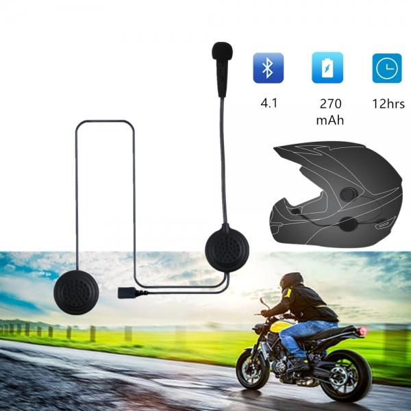 E1 Bluetooth Motorcycle Helmet Headset 270mAh 12hrs Wireless Skiing Communication Without Intercom for 2 Riders