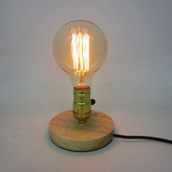 E26 Vintage Industrial Table Edison Light Bulb Desk Wood Socket Dimmable Lamp US Plug