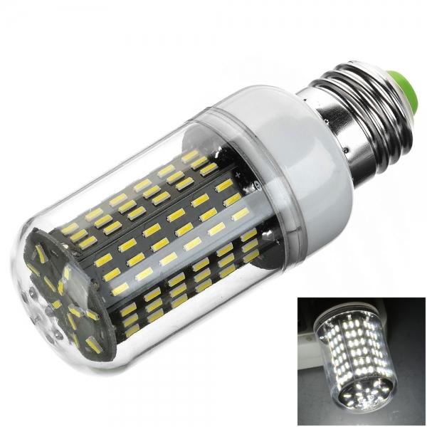E27 15W 1200lm 6500K White Light 138-SMD 4014 LED Corn Lamp Bulb (AC 200-240V)