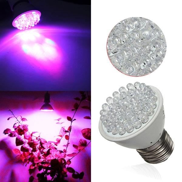 E27 1.9W 38-LED Grow Light Plant Lamp Hydroponic AC 220V