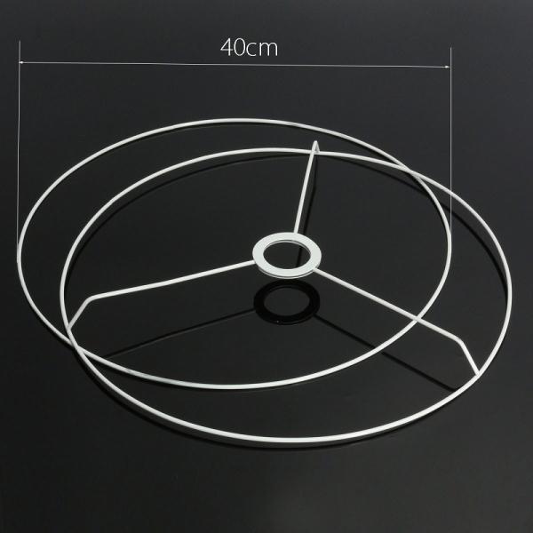 E27 40cm Circular Lampshade Frame Ring Set Lamp Light Shade DIY Kit