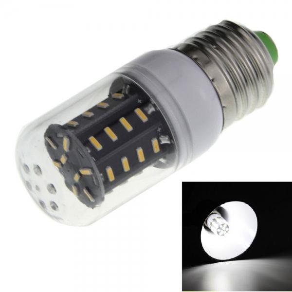 E27 5W 400lm 6000K White Light 36-SMD 4014 LED Corn Lamp Bulb (AC 100-140V)