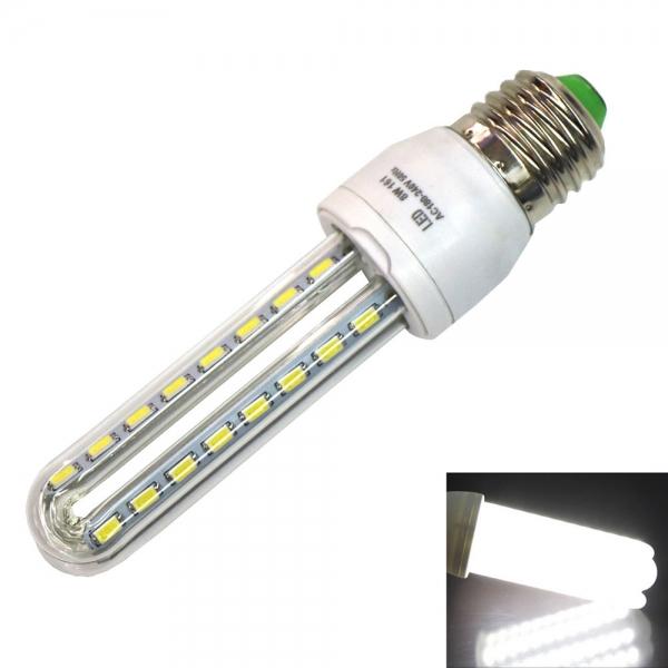 E27 8W 540LM 32x5730SMD LED 6000K White 2 U-tube LED Energy-saving Lamp (AC180-240V)