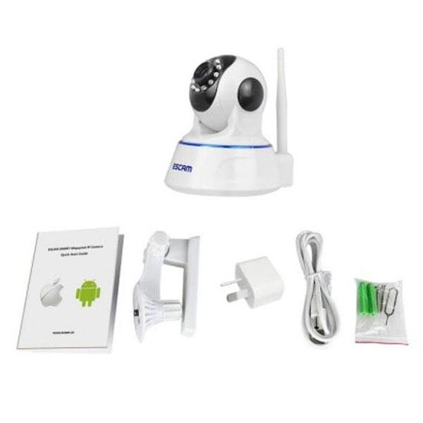 ESCAM QF002 WIFI 720P P2P Night Vision IP Camera AU Plug White