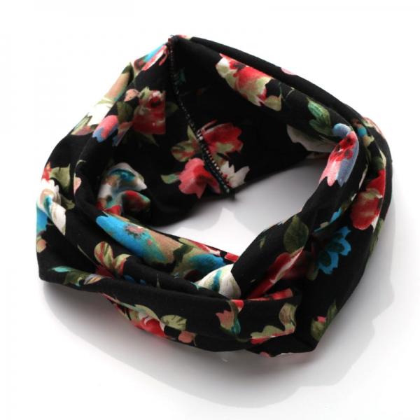 Elastic Headband Women Flower Hair Band Twisted Knotted Yoga Head Wrap #02