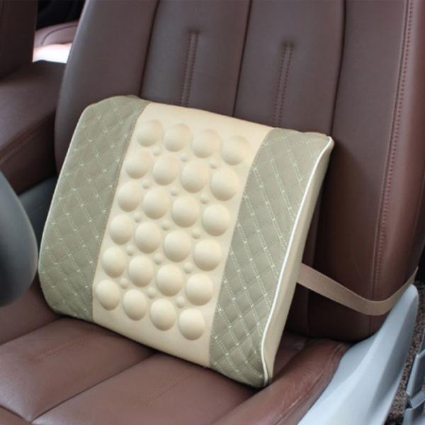 Electric Massage Lumbar Support Car Pillow Massage Cushion Beige
