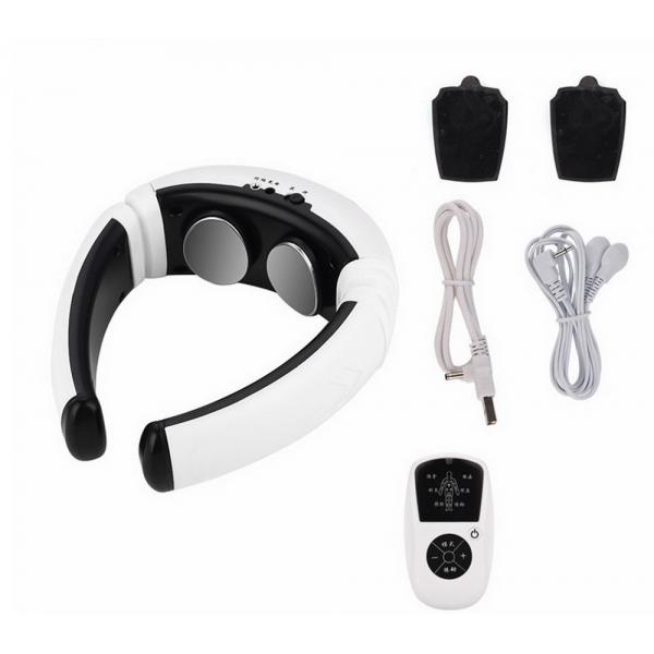 Electric Pulse Back and Neck Massager Far Infrared Heating Pain Relief Tool Health Care Relaxation-Charging Type with Remote Control