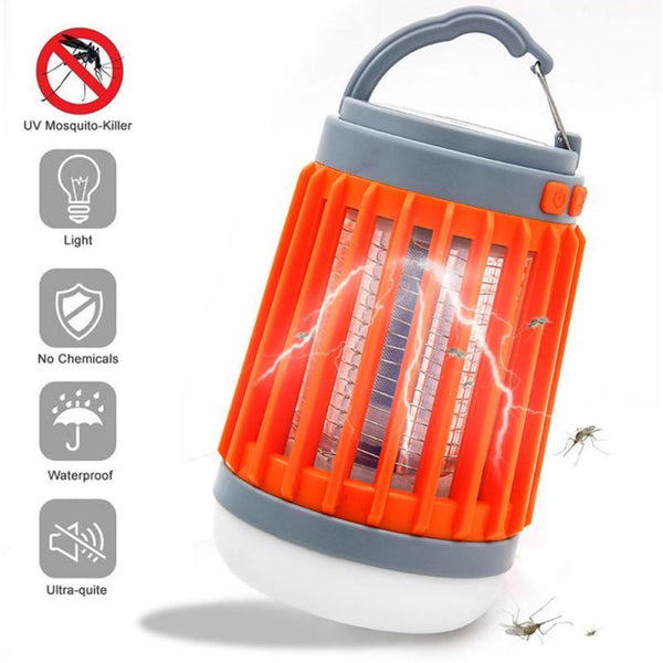 3 in 1 Solar USB Rechargeable Mosquito Killer Flashlight Lamp Outdoor Camping Courtyard Home Use