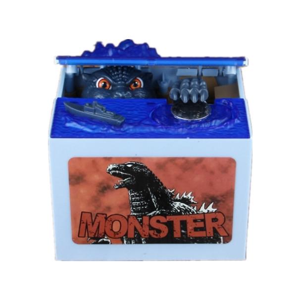 Electric Voice Coin Piggy Bank Saving Money Box Novelty Toy Monster Pattern