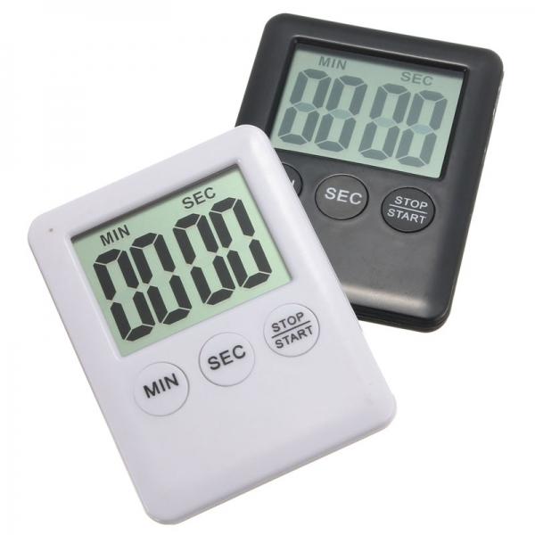 Electronic Digital LCD Magnetic Countdown Timer Kitchen Cooking Tool White