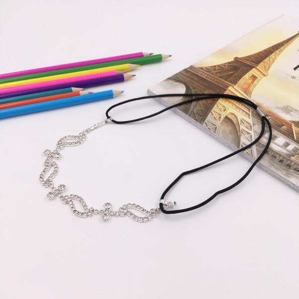 Elegant Wedding Bridal Rhinestone Hair Rope TS3 Silver