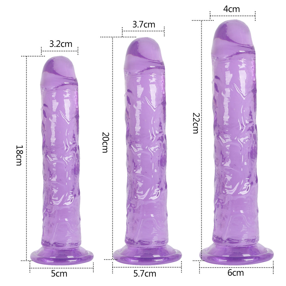 Soft Jelly Dildo Anal Butt Plug Realistic Penis Strong Suction Cup Dick Toy G-spot Orgasm