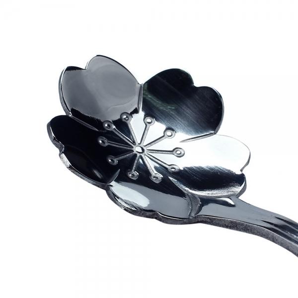 Exquisite Chic Flower Style Cherry Blossom Shaped Stainless Steel Spoon Silver