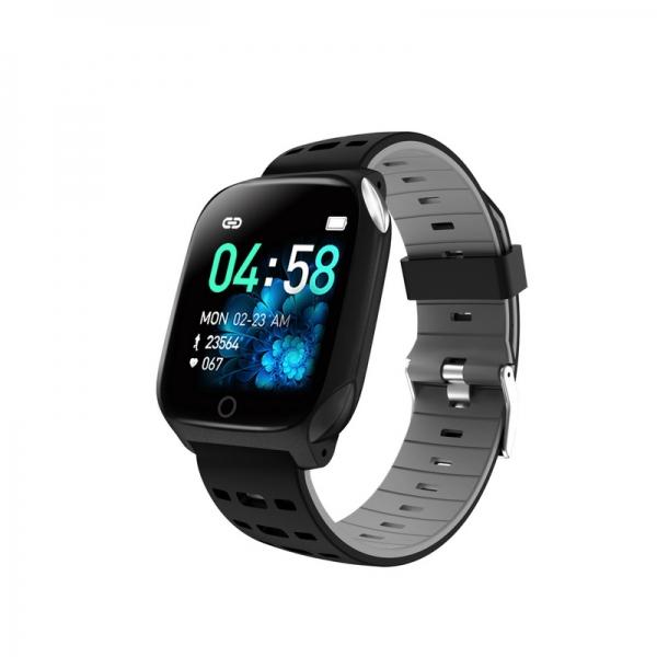 F16 ECG + PPG Health Electrocardiogram Heart Rate Blood Pressure Blood Oxygen Sleep Monitor Waterproof Smart Bracelet - Black & Gray