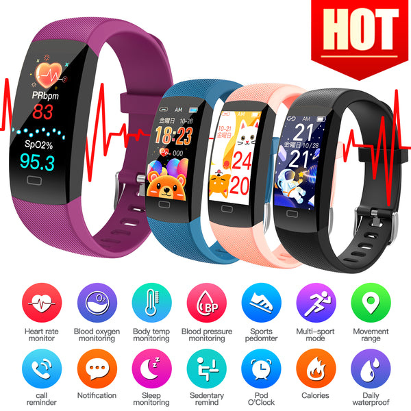 F64T Smart Watch Heart Rate Body Temperature Blood Oxygen IP68 Waterproof Swim Watch DIY Dial Custom PK Mi Band5 for Android IOS