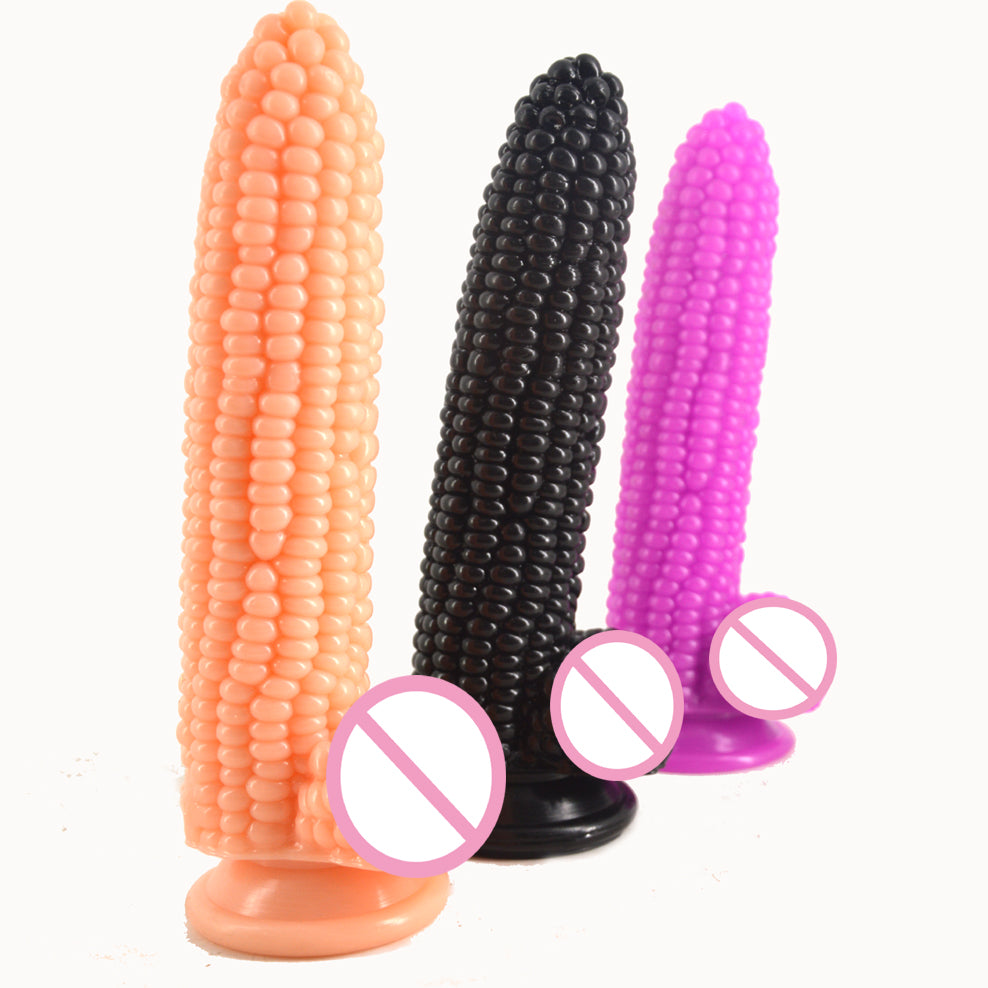 Particle Surface Vagina Stimulate Beads Anal Dildo Suction Cup Fake Penis Corn Dick