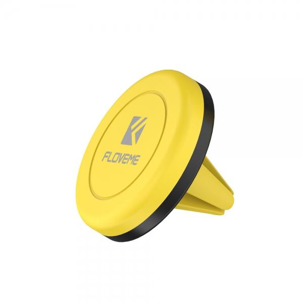 FLOVEME Universal Magnetic Car Phone Holder Silicone Multifunctional Mount Stand - Yellow