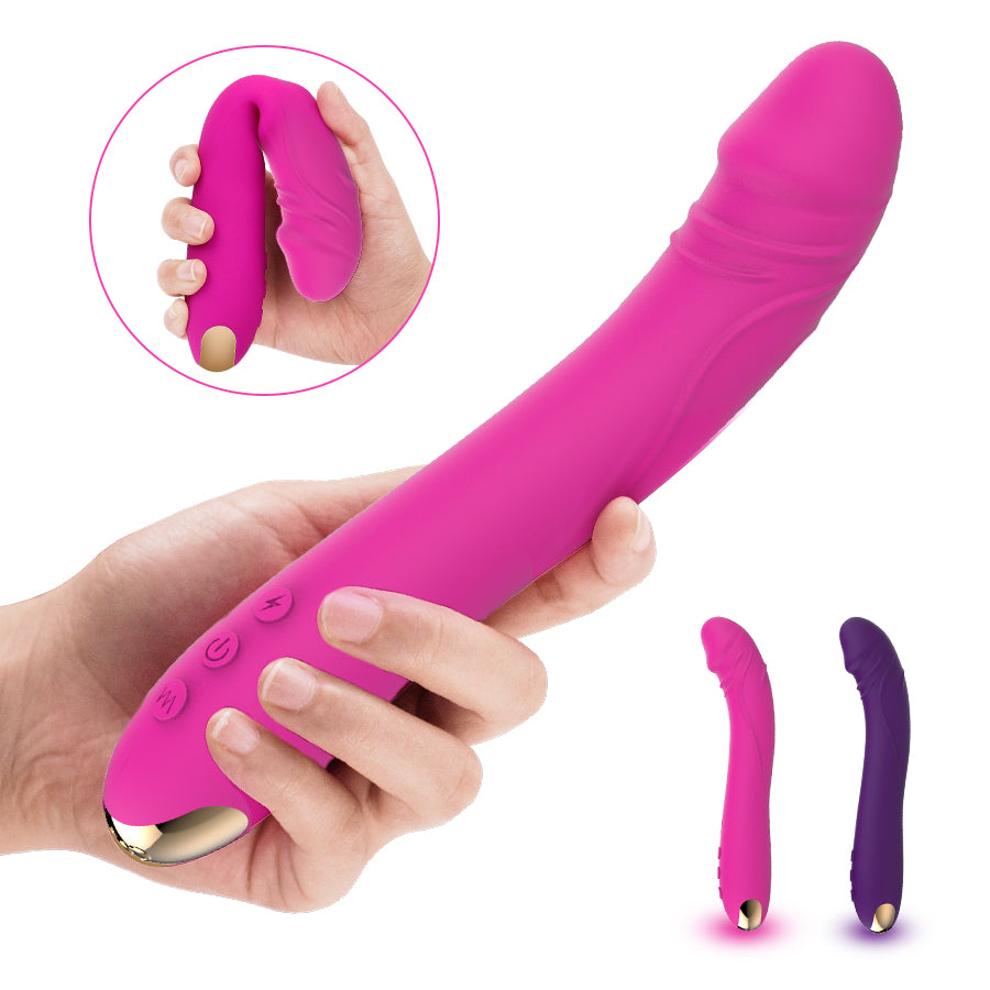 10 modes Real Dildo Vibrator Soft Female Vagina Clitoris Stimulator Massager Masturbator