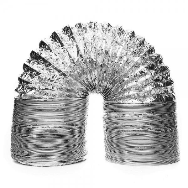 Flexible Exhaust Hose Aluminum Ventilation Tube Ducting Pipe Dryer Vent Duct Hose 17cm Dia 5m