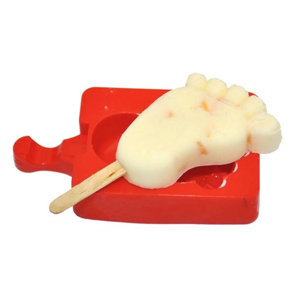 Foot Shape DIY Silicone Ice Cream Mold Cheese Jelly Pudding Muffin Pastry Mold Red