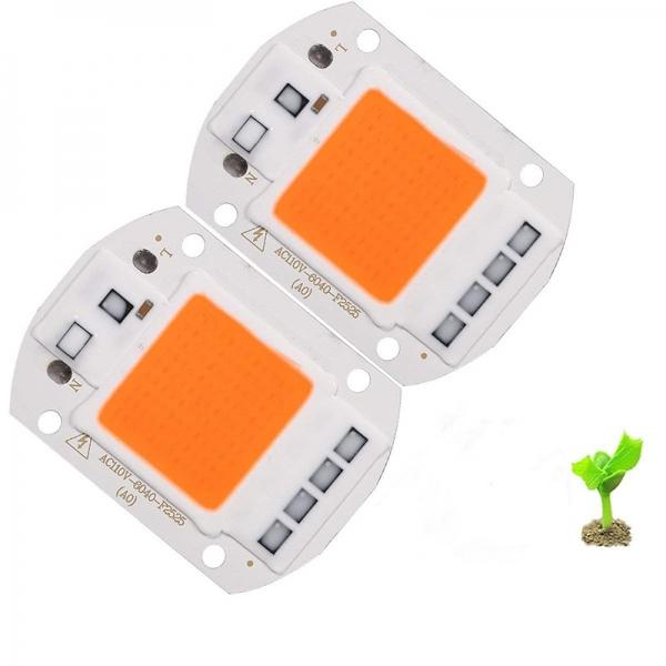 Full Spectrum LED COB Chip 50W Smart IC Spotlight Driverless 110/220V - Red