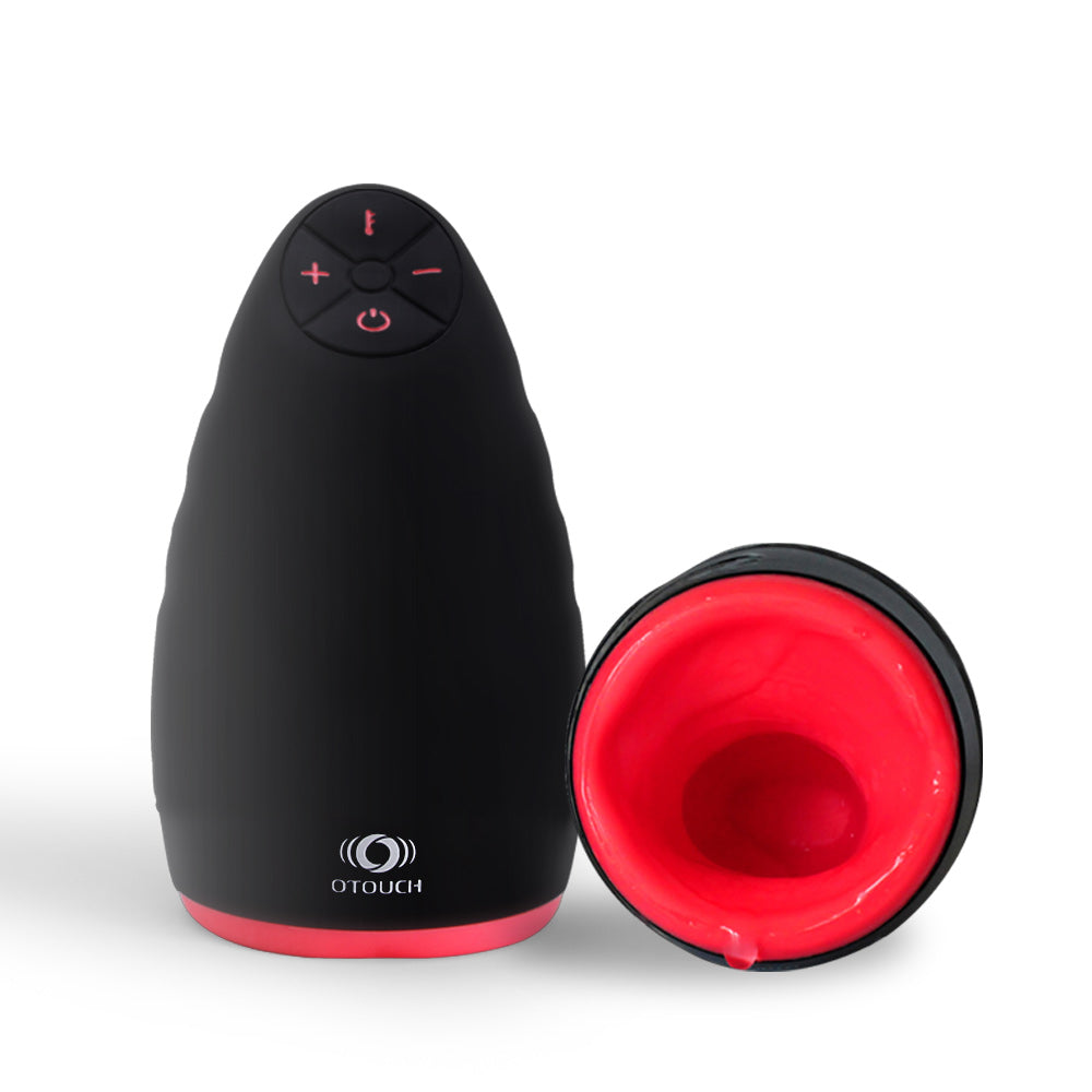 Male Masturbator Rechargeable Vibrating Male Oral Sex  Masturbator Cup Sex Toys For Men