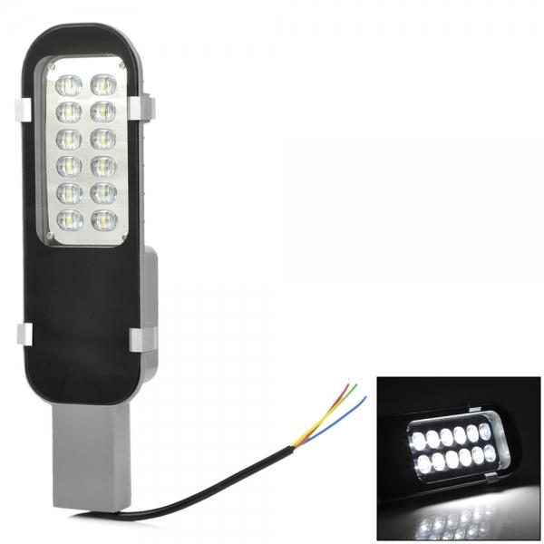G4 24W 12-LED 1800lm 6500K White Light Street / Depot / Yard Lamp Black & Grey (85-265V)