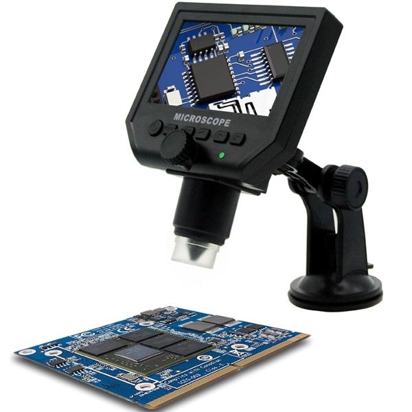 1-600X 3.6MP Microscope Continuous Magnifier w/ 4.3inch HD LCD Display