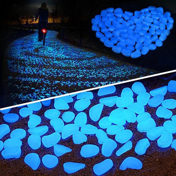 Luminous Stones Glow In Dark Decorative Pebbles Outdoor Fish Tank Decoration Pebble Rocks Aquarium