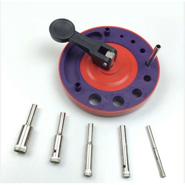 Glass Ceramic Tiles Open Holes Positioner Sucker Adjustable Positioning Not Including the Drill Head Purple
