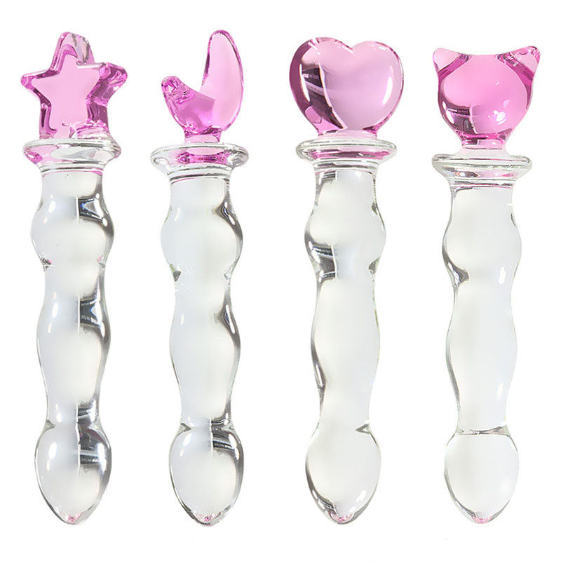 Glass Anal Plug Crystal Dildo 4 Style Choose Anal Glass Dildos Female Masturbation Glass Butt Plug Sex Toys