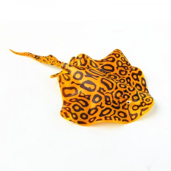 Glowing Luminous Artificial Simulation Manta Ray Environmentally Friendly Silicone Aquarium Fish Tank Decorations - Yellow