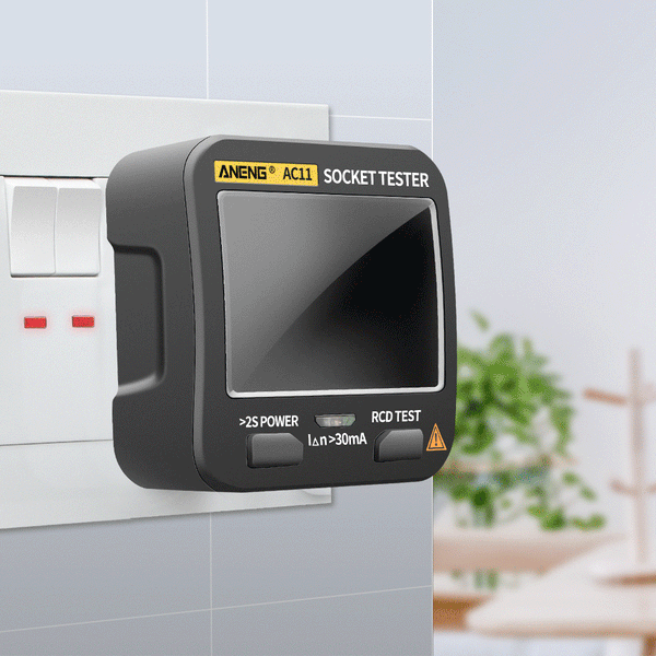 AC11 Digital Smart Socket Tester Voltage Test Socket Detector US/UK/EU Plug Ground Zero Line Phase Check Rcd NCV test