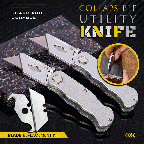 Folding Alloy Utility Knife with 25pcs Blades Set Cutter Quick Change Blade