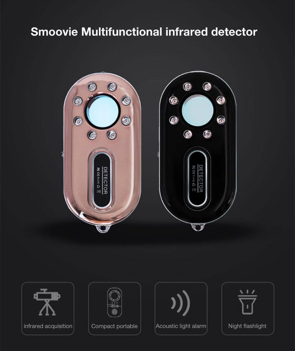 Smoovie Multifunctional Infrared Detector Anti-theft Anti-sneak Shot Vibration Sensing Sound Light Alarm With LED light