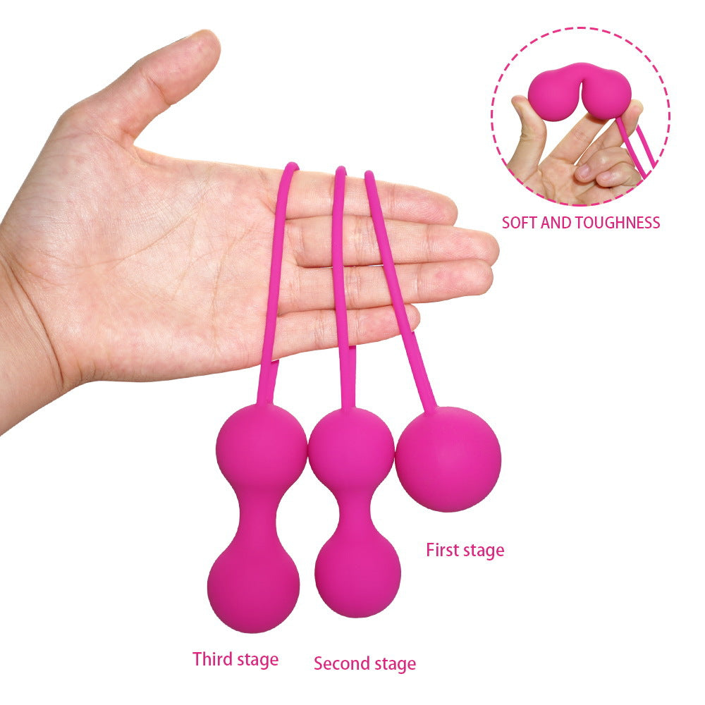 Silicone Vibrator Ball Trainer Vaginal Tightening Kegel Exerciser Ben Wa Balls Female Sex Product Set