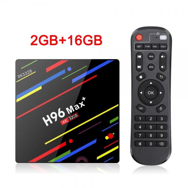 H96 MAX Plus 4K 1080P TV Box Android 8.1 2GB 16GB MultiMedia Players - US Plug