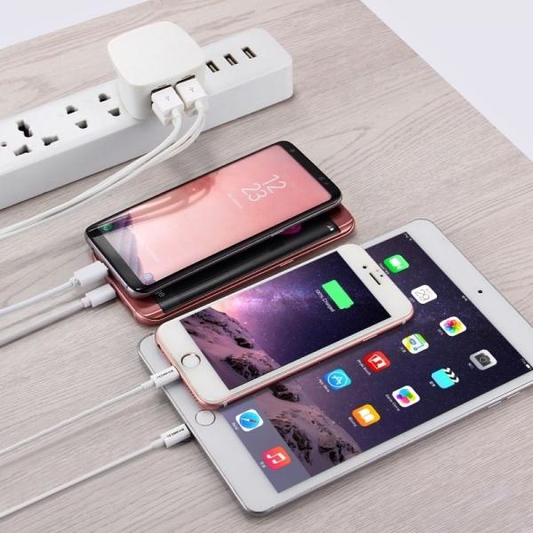 HAWEEL 4 USB Ports Max Travel Charger for iPhone Smartphones UK Plug