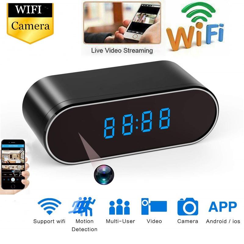 HD Clock WiFi Camera Mini IP home security Camcorder P2P Night Vision Alarm Motion Remote Smart CCTV Camera IP Hotspot Cam Espia