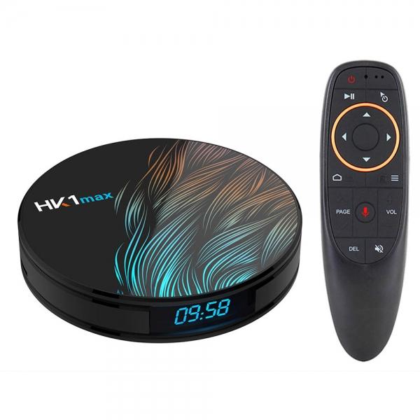 HK1 Max 1080p 4K Android 9.0 Wifi TV Box 4GB + 64GB Smart Media Player EU Plug with G10 Voice Remote Control