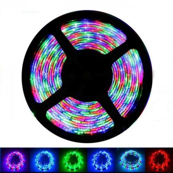 5M 24W Waterproof RGB LED Light Strip w/ 24 Keys Remote Controller