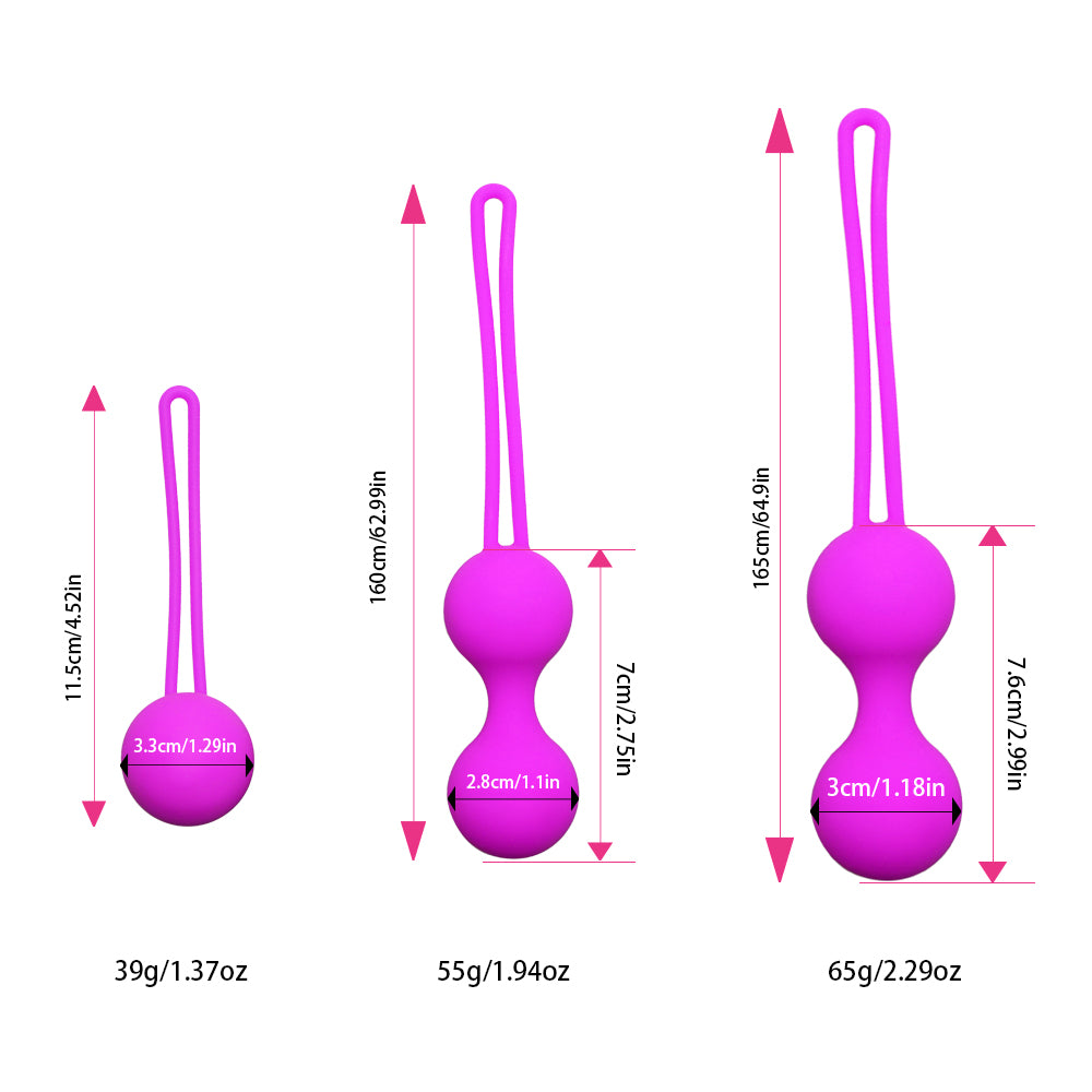 Silicone Vaginal Tightening Kegel Exerciser Vibrator Ball Trainer Ben Wa Balls Women Adult Sex Product Purple