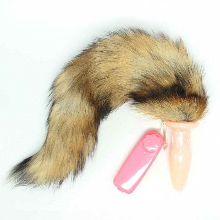 Silica Gel Fox Anal Plug Tail Beads Sex Product Pony Play Fetish Wear for Women