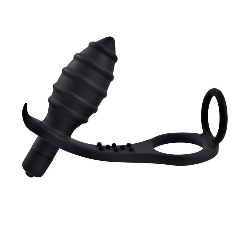 Silicone Anal Vibrator Anal Butt Plug & Dual Cock Ring G-spot Prostate Massager Anal Plug Adult Anal Sex Toys for Men