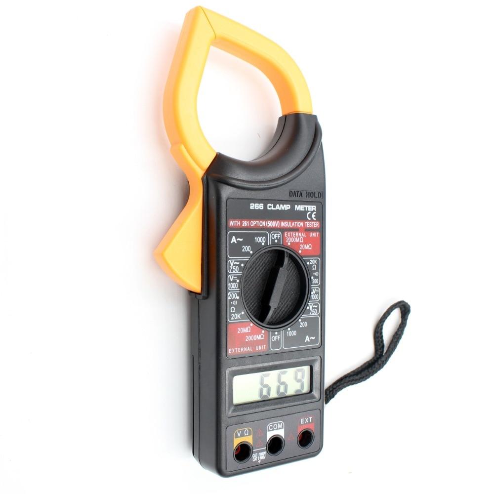 DT266 Digital Current Clamp Meter Buzzer Data Hold Non-contact Multimeter test Voltmeter Ohmmeter Ammeter Ohmmeter Volt AC DC