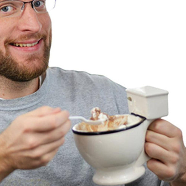 New Creative Cup Toilet Ceramic Mug Coffee Prank Mark Cup Ice Cream Cup Funny