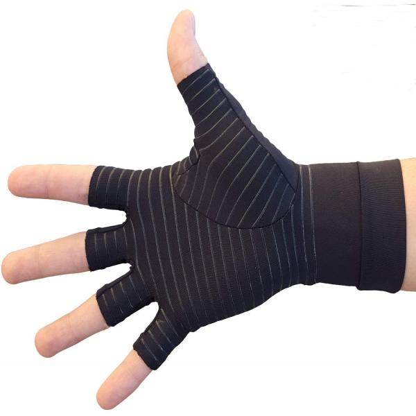Hand Pain Relief Gloves - Copper Infused Compression Gloves Gives Relief Rheumatoid Arthritis Carpal Tunnel Osteoarthritis Joint Pain and Work Sports or Arthritis Pain (Pair) - S